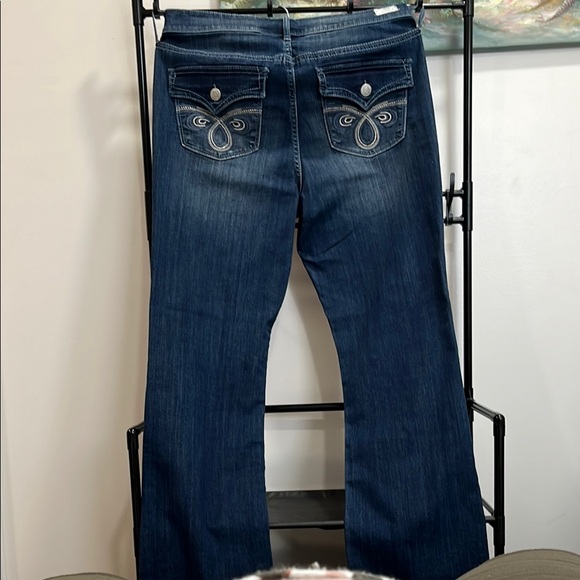 Seven7 Dark Blue Flare Jeans - Picture 4 of 4